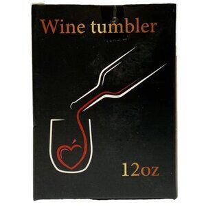 Stemless Wine Tumbler 12oz Black Stainless Dad Joke Coffee Travel Mug Cup + Lid